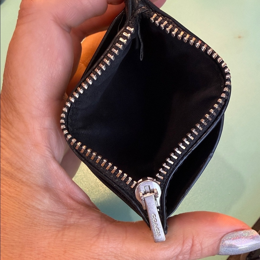 Coach Plaid Card Holder in Black and Red buffalo wallet designer coin clutch - Picture 5 of 6